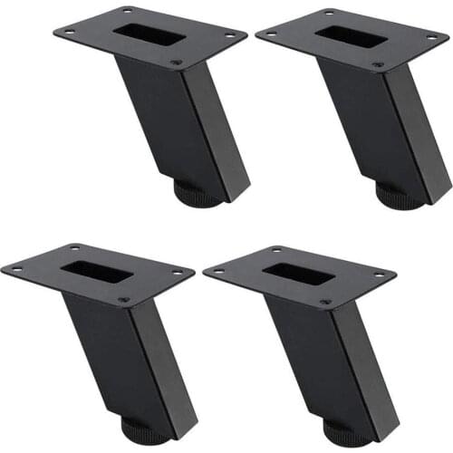 4pcs thicken Furniture Legs adjustable metal Table Cabinets feet Sofa Bed TV Cabinet legs Inclined Square Tube Furniture feet
