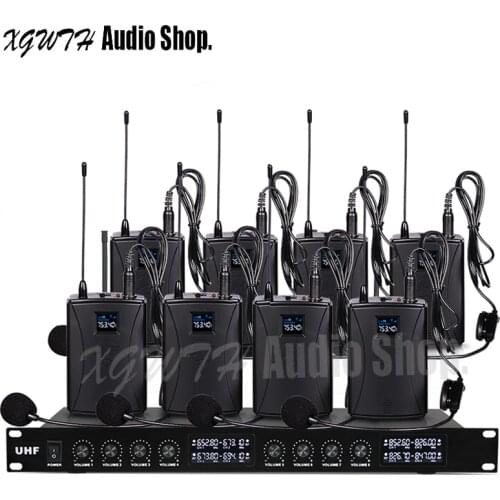 UHF Wireless Microphone System Audio Desk Table Gooseneck Conference Handheld Karaoke Headset Mic with Bodypack Receiver Antenna