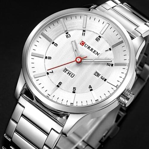CURREN Luxury Brand Men Fashion Quartz Watch Mens Full Stainless Steel Watches Male Military Sport Wristwatch Relogio Masculino