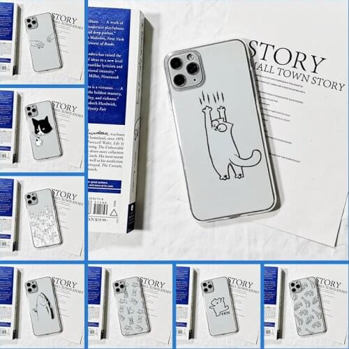 For iPhone 11 12 Pro Max 12 Mini Back Cover Funny Cat Cute Dog Elephant Animal Soft Silicone Phone Case For Apple iPhone se 2020