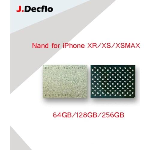 JDecflo Nand Memory Chip For iPhone XS XSMAX XR 64GB 128GB 256GB Harddisk HDD Chip Expand Capacity Upgrade Storage Replacement