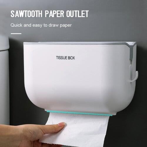 Toilet Paper Holder Waterproof Wall Mounted Toilet Paper Tray Roll Paper Tube Storage Box Tray Tissue Box Shelf Bathroom Product