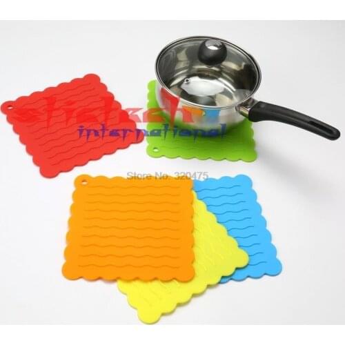 By dhl 100pcs silicone food mat waterproof heat insulation cup pad high temperature anti placemat