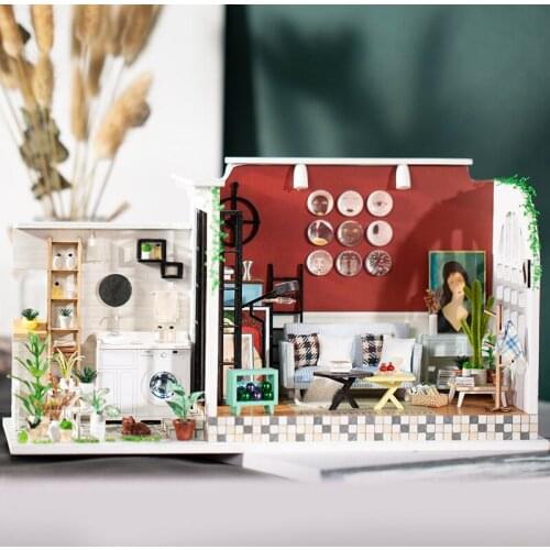 Diy Cottage Creative Gift Villa Model Art House Diy Hand-assembled Wooden Building Model