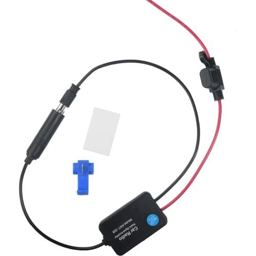 1pc 12V FM Signal Amplifier Anti-interference Car Antenna Radio FM Booster 80-108mhz For Cars Trucks Boats Marine Boat Auto