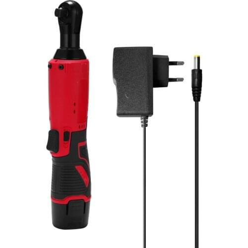 12 V Lithium Battery Rechargeable Electric Wrench Cordless 3/8 Inch Ratchet Wrench 90 Degree Power Wrenches with LED Light