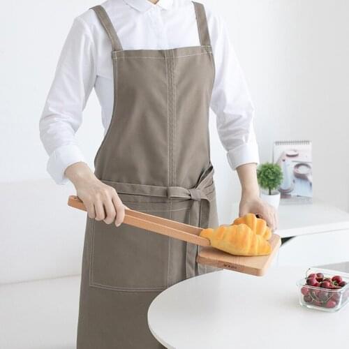 Canvas Apron Household Kitchen Gardening Barista Milk Tea Shop Restaurant Waiter Oil-proof Overalls