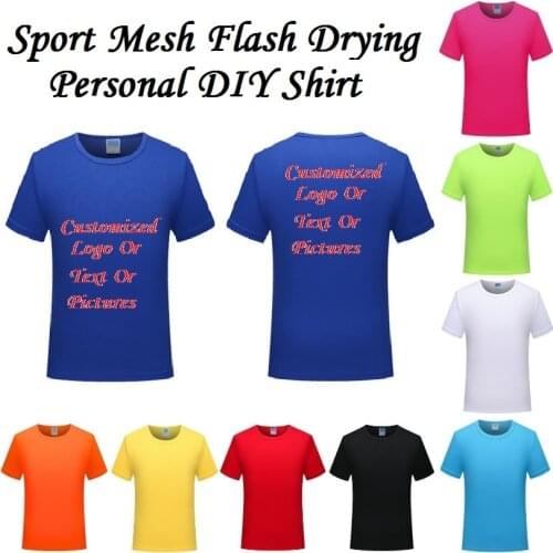 Customized Men T-Shirts Summer Sport Jersey Logo Team Print Mesh Quick Dry Teenagers Tees Shirts Personalized Women Tops Outfit