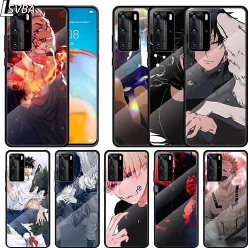 Hot Anime Jujutsu Kaisen For Huawei P Smart 2021 Z P40 P30 P20 P10 Lite Pro Plus 5G Tempered Glass Phone Case