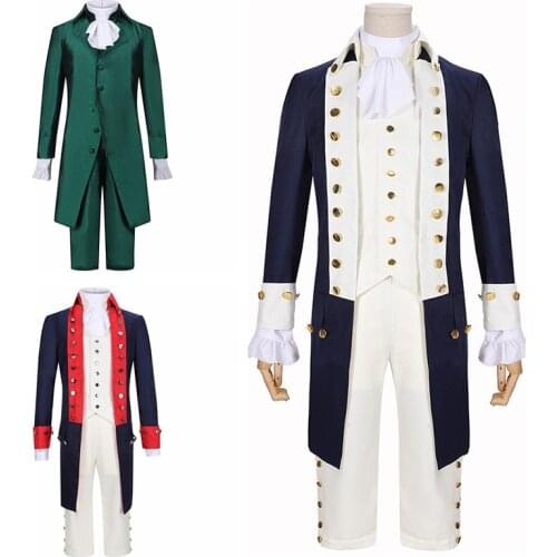 Mens Vintage Prince Coat Medieval Alexander Hamilton Rock Concert Renaissance Coat Halloween Carnival Cosplay Costume