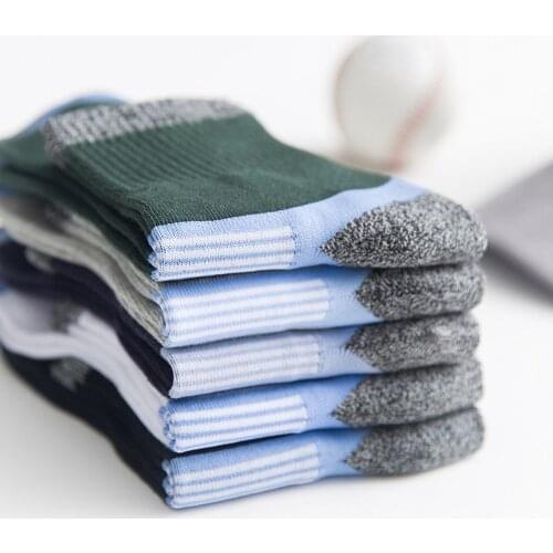 10 Pairs High Quality Fashion Mens Casual Sports Cotton Socks Summer Breathable Stripe Long Socks Male Gift Size EUR 39-44