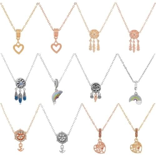New Design Female Necklace With Color dreamcatcher Pendant Luxury Brand Clavicle Chain Necklace for Women Jewelry Gift