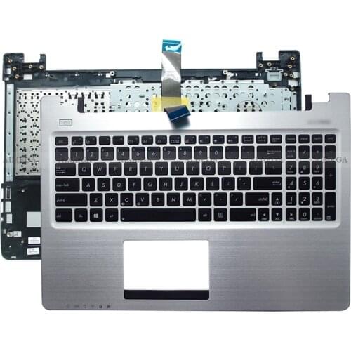 NEW For Asus K56 K56C K56CB K56CM K56CA A56 A56C S56C S56 R505C S550C Laptop Palmrest Upper Case US Keyboard Silver