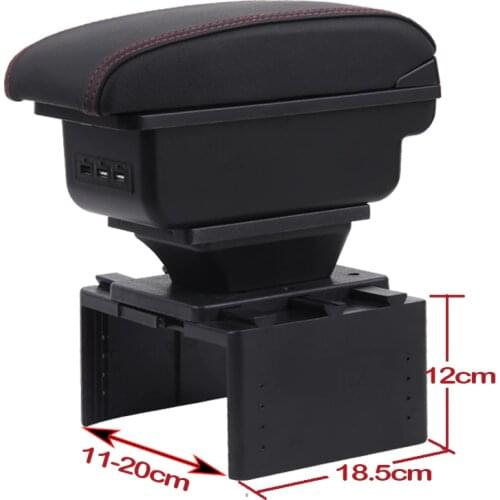 For Seat Leon Accessories Armrest Leather Auto Arm Rest Usb Interface Center Centre Console Car-styling Inteiror Content