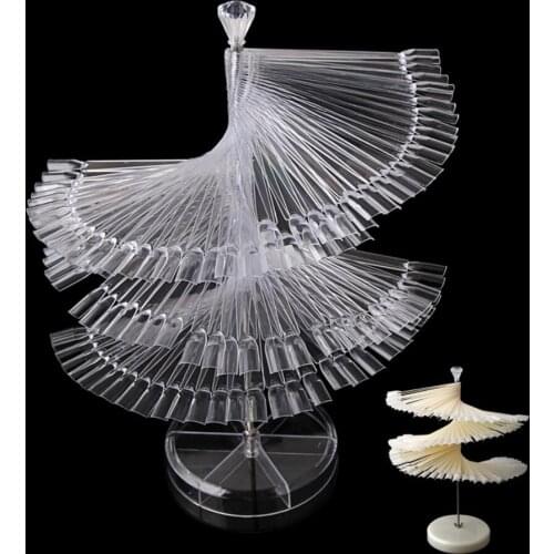 120 Sticks Nail Art Display Stand Rotate False Nails Showing Shelf Rack Manicure Practice Tool For Beauty Nails Polish Gel
