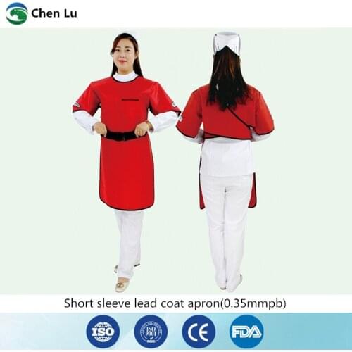 Direct selling ionizing radiation protective short sleeve coat apron x-ray radiological protection 0.35mmpb lead clothing