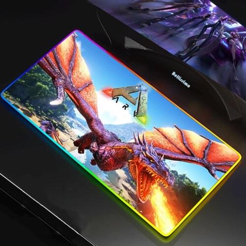 RGB Gaming Mouse Pad Mousepad Cool Mause Pad Keyboard Desk Carpet Game Rubber No-slip LED Mouse Mat Gamer Ark Survival Evolved