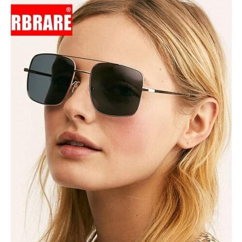 RBRARE Vintage Square Sunglasses Women Retro Gradient Mirror Small Female Alloy Sun Glasses UV400 Shopping Gafas De Sol Mujer