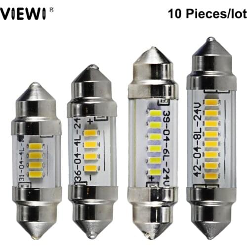 Led Festoon Light C5W C10W CANBUS NO Error car auto truck Styling Dc 6v 12v 24v 31mm 36mm 39mm 42mm Interior Lamp Reading Bulb