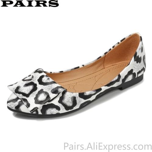 Spring Summer Moccasins Slip on Shoes Women Faux Leather Flat Shoes Leopard Print Loafers Black White Footwear Plus Size 46