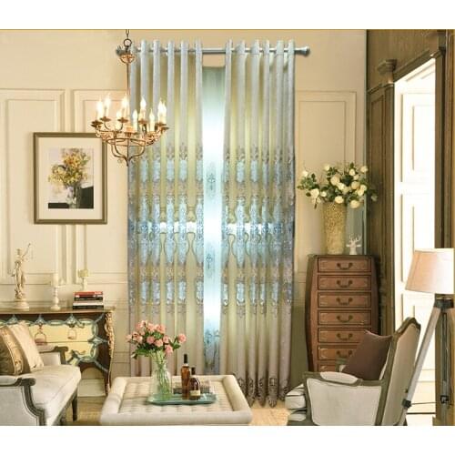 Embroidered curtains Luxurious curtains living room custom-made high grade bedroom embroidered curtains