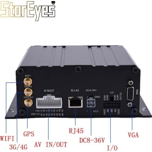 WiFi GPS 3G 4G AHD 720P HDD SD Card 4ch Mobile DVR for Trailer Truck Taxi Vehicle Car School Bus