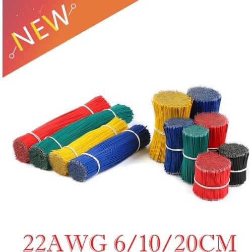 100Pcs Tin-Plated Breadboard PCB Solder Cable 22AWG Fly Jumper Wire Cable Tin Conductor Wires 1007-22AWG Connector Wire