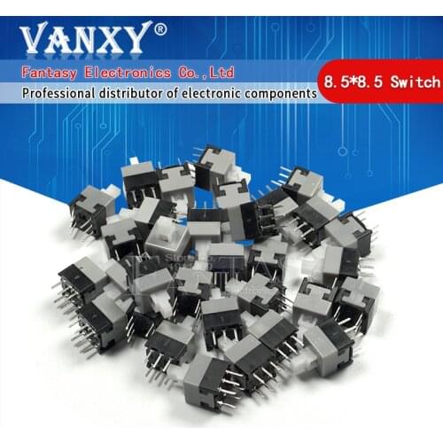 20PCS 8.5X8.5MM 8.5*8.5MM 8.5*8.5 Self-locking Switch DIP 6 Pins Tactile Pushbutton Key Switch Wholesale