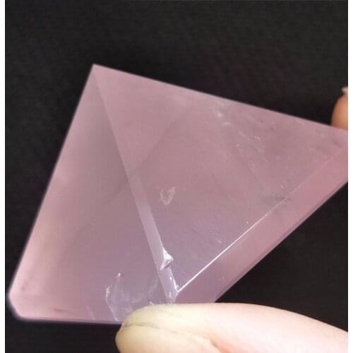 23g Natural rose crystal quartz Pyramid powder stones and crystals obelisk point Healing lucky Mascot