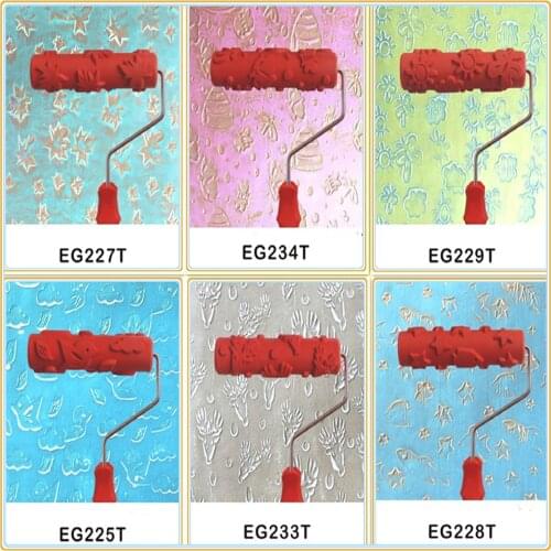 Free shipping 7inch red rubber roller wall decoration painting roller, Paint Roller for Wall Decoration Paint tools HOMEDIY TOOL