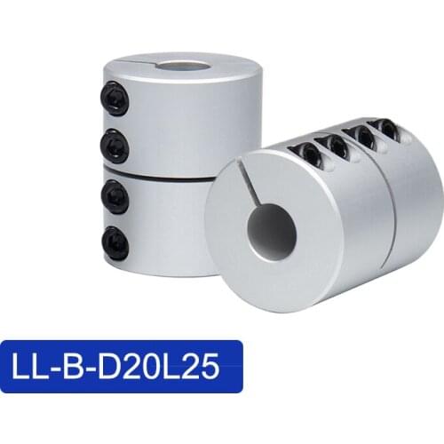 Cloweit D20L25 Aluminum Encoder Shaft Rigid Coupling Integral High Torque Clamp Coupler Full Series 4mm to 10mm Bore