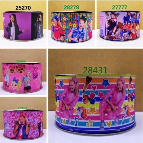 Free shipping 50 yard per size cartoon ribbon printed grosgrain ribbon 28431