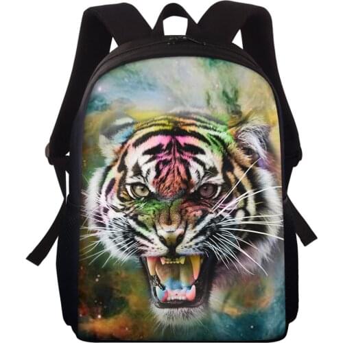 One Piece Custom Pattern Animal Tiger Image Schoolbags Teenagers Girls Boys Student Travel School Book Bag Kids Mochila Backpack