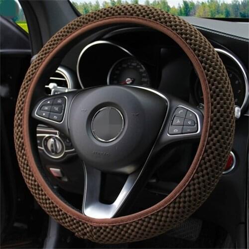 Car Steering Wheel Cover Breathable Anti Slip Steering Covers Suitable 37-38cm Auto steering wheel protective Decoration