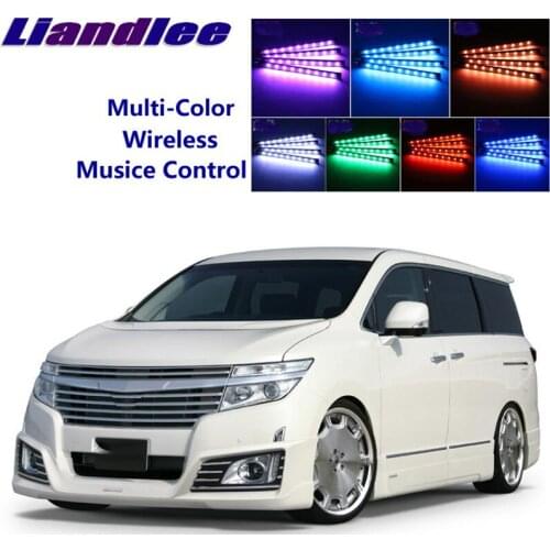LiandLee Car Glow Interior Floor Decorative Seats Accent Ambient Neon light For NissanHomy Elgrand E50 E51 E52 1997~2014