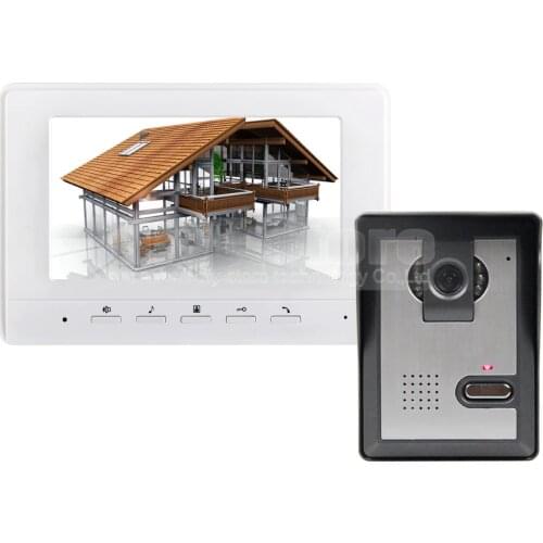 DIYSECUR 7inch Video Intercom Video Door Phone 1 Camera 1 Monitor for Home / Office Security System