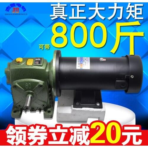 DC220V 500W DC Motor with WPDS Vertical Geared Motor Worm Gear Reducer Gearbox Motor