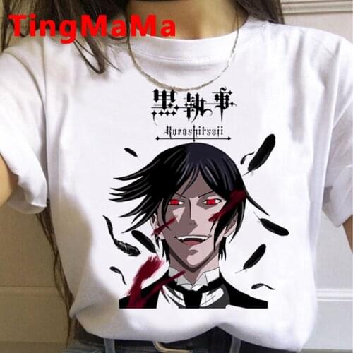 Japanese Harajuku Anime Black Butler T Shirt Women Kawaii Summer Tops Cartoon Graphic Tees Manga Tshirt Unisex T-shirt Female