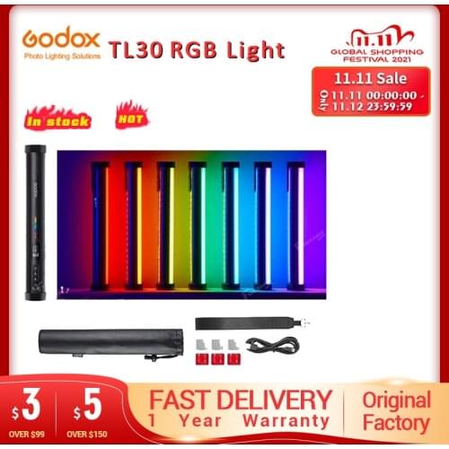 Godox TL30 Tube Light Rgb Handheld Led Video Light Remote App Led Handheld Stick Light Photography Light Rgb Ice Light