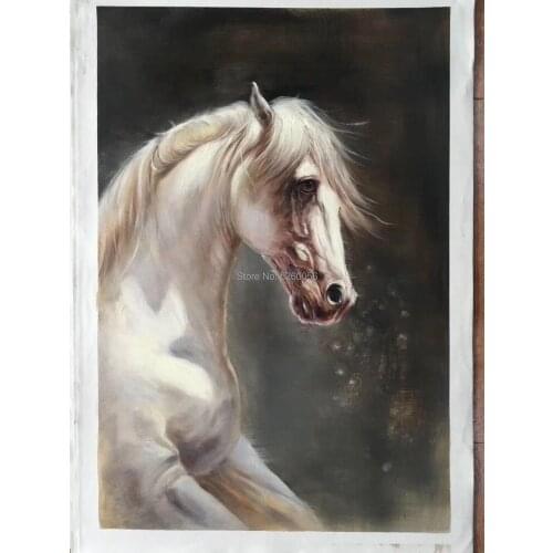 Tall Handsome Animal Horse Canvas Painting Living Room Restaurant Interior Decoration Picture Wall Art Hand Painted Oil Painting