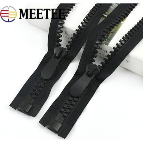 1pc 70-100cm 20# Resin Zipper Black Large Open-End Auto Lock Zip for Jacket DIY Engineering Tent Coarse Tooth Resin Large Zipper