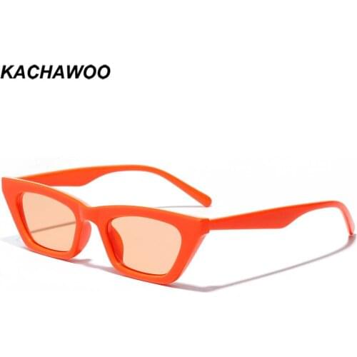 Kachawoo small cat eye sunglasses women retro black orange square sun glasses for men 2020 leopard eyewear uv400 dropship