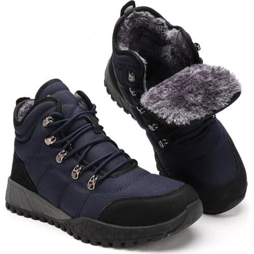 Mens Winter Outdoor Warm Boots Shoes Fluorescen Keep Warm Snow Hiking Trekking Fishing Hunting Walking Workout Boots Ankle Shoe