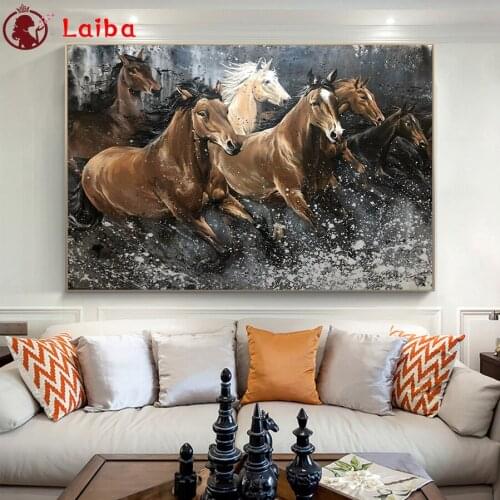 DIY Diamond Painting Big size, galloping horse Full Square Diamond Embroidery sale Cross Stitch sets Mosaic Portrait Rhinestone