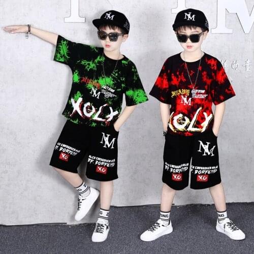 4-14 Years Teenager Summer Boy Clothing Set 2021 New Fashion Casual Active T-shirt+ Pant Kid Children Boy Teenager Clothing