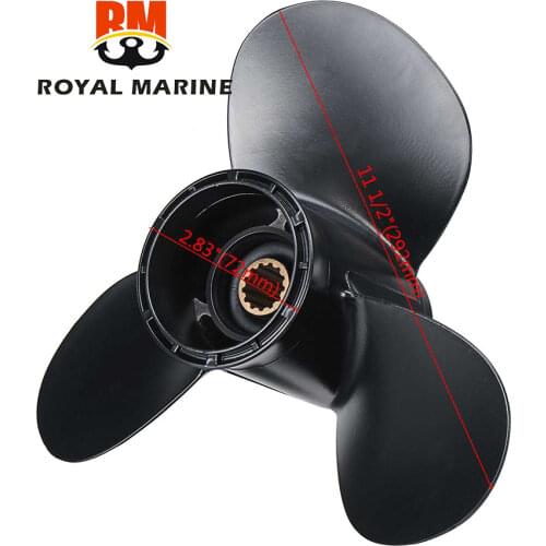 Boat Outboard Propeller for Suzuki 35-65HP 3 Blades 13 Spline Tooths R Rotation 58100-94313-019 11 1/2 x 13