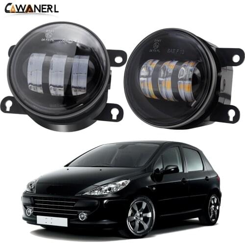 Fog Light Assembly For Peugeot 307 CC SW Break Hatchback 2002-2008 30W 6000LM Car Front Bumper LED Fog Lamp DRL H11 12V
