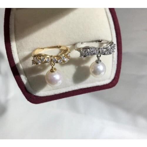 925 Sterling Silver Adjustable Free Size Ring Settings Findings Mountings Parts for Pearl Corals Jade Crystal, 5pcs/lot