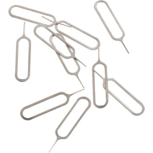 10pcs Sim Card eject Pin Key Tool ejetor pin For huawei p8 lite iPhone X 7 Plus 8 4S xiaomi redmi note 2 3 4X samsung galaxy a5
