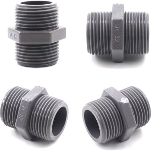 2pcs 1/2" ~ 2" PVC Thread Joint PVC Male Thread Connectors pipe fittings Garden watering irrigation PLASTIC TUBE CONNECTOR